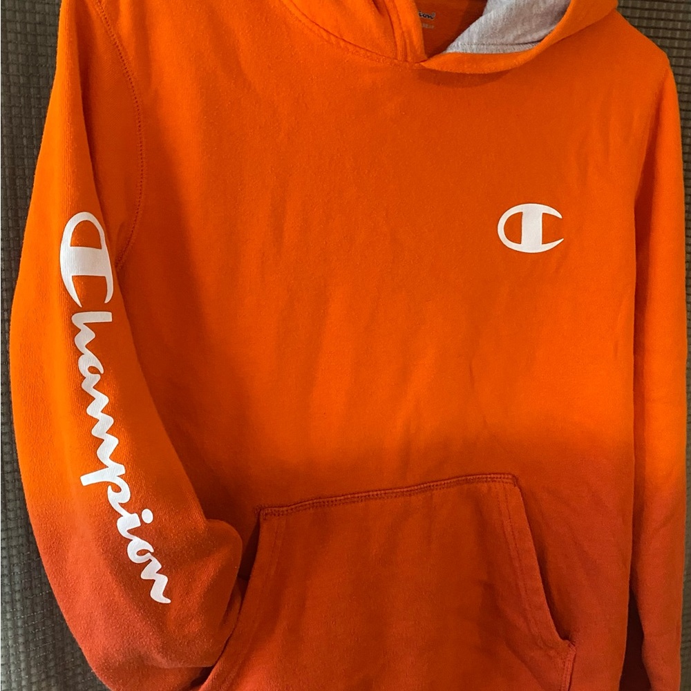 Orange Ombré kids x-large hooded sweatshirt